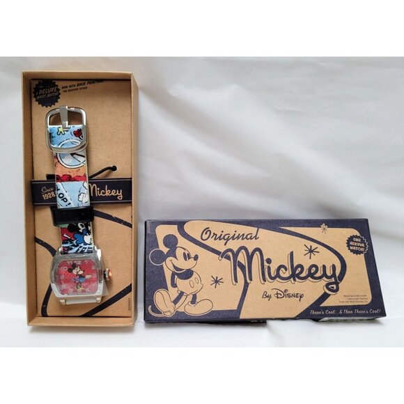 Vintage Original Mickey MINNIE Watch By Disney Comic Strap MU1114  Untested - Picture 1 of 12